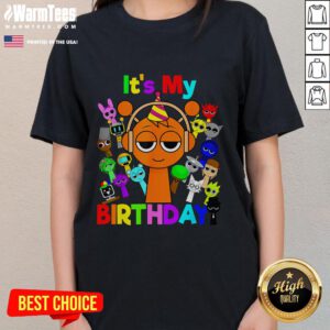 Cute Its My Birthday Sprun Ki Birthday Ladies Tee featuring vibrant colors and fun design for birthday celebrations.