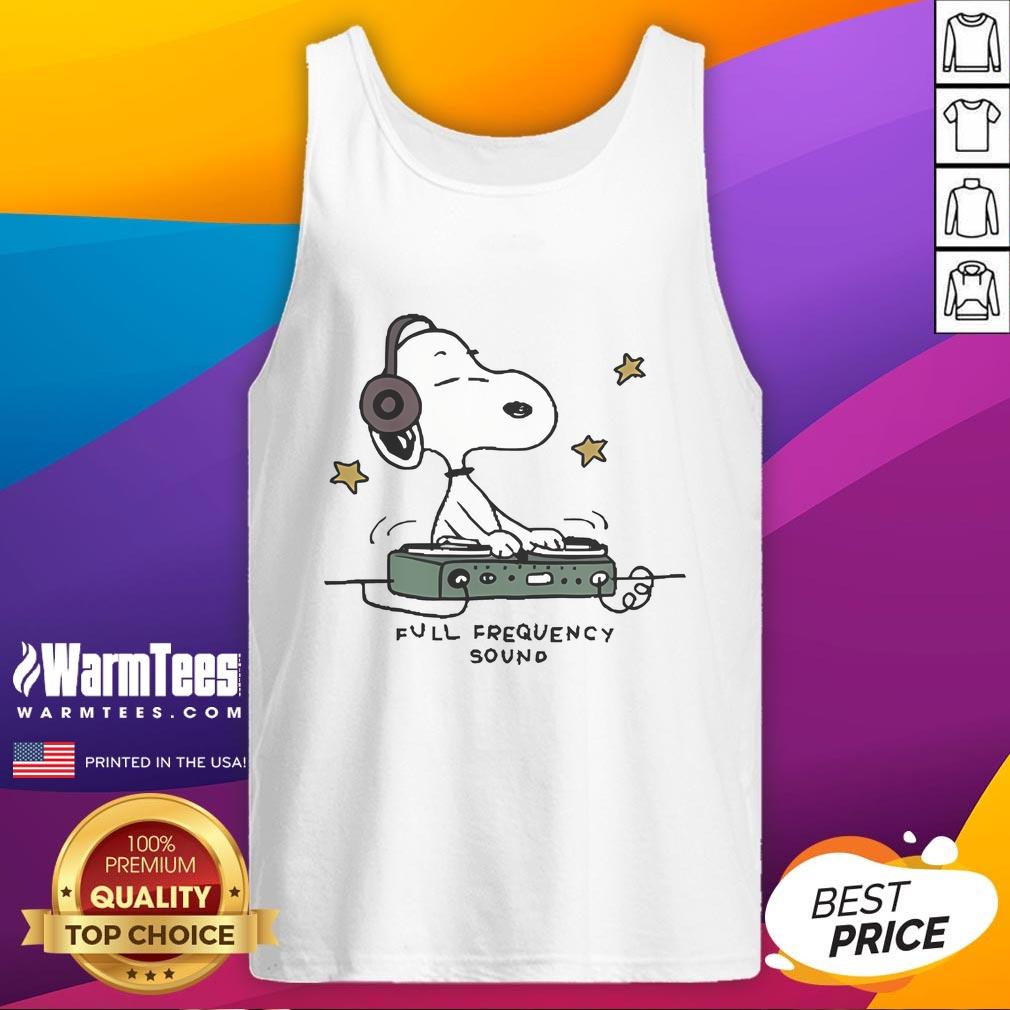 Adorable Cute Snoopy Full Frequency Sound Tank Top featuring a playful Snoopy design, perfect for casual wear.