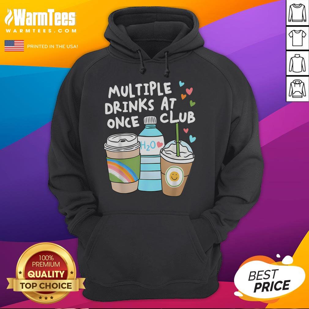 Funny club hoodie featuring multiple drinks at once design, perfect for party lovers and nightlife enthusiasts.