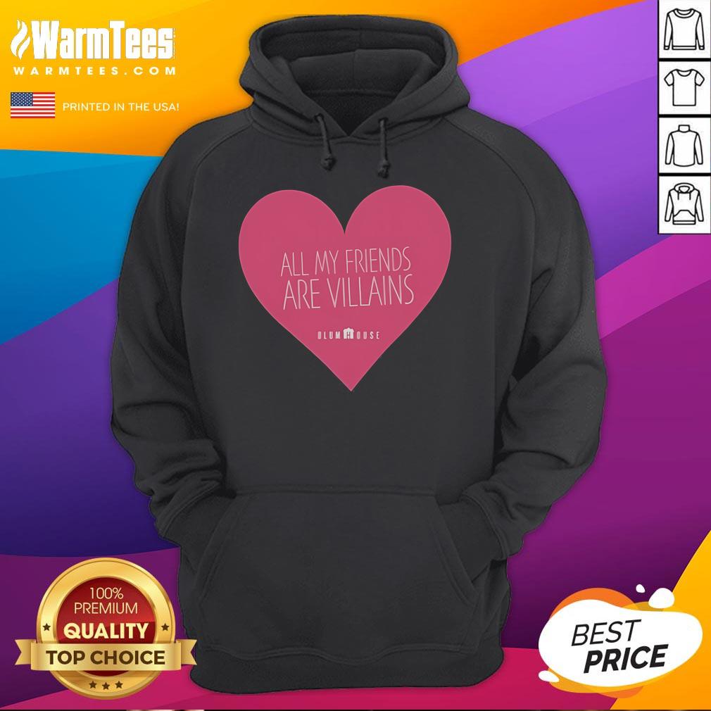 Good All My Friends Are Villains Valentine's Hoodie featuring playful villain graphics, perfect for quirky Valentine's gifts.