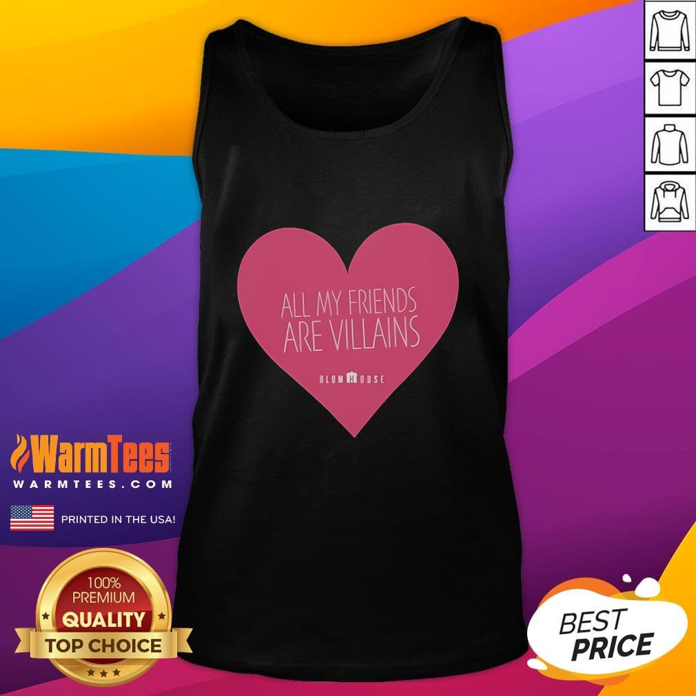 Good All My Friends Are Villains Valentine's tank top featuring a playful design perfect for villain-themed celebrations.