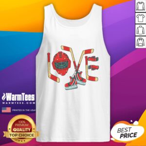 Good Ice Hockey Valentine's Day Tank Top featuring a fun design for hockey lovers celebrating love and sports.