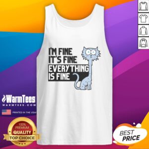 Good Im Fine It's Fine Everything Is Fine tank top featuring a playful design and vibrant colors perfect for casual wear.
