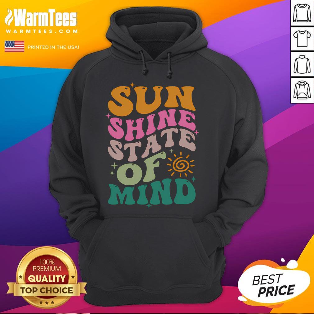 Good Retro Sunshine On My Mind Vacation Two Hoodie in vibrant colors, perfect for summer outings and stylish relaxation.