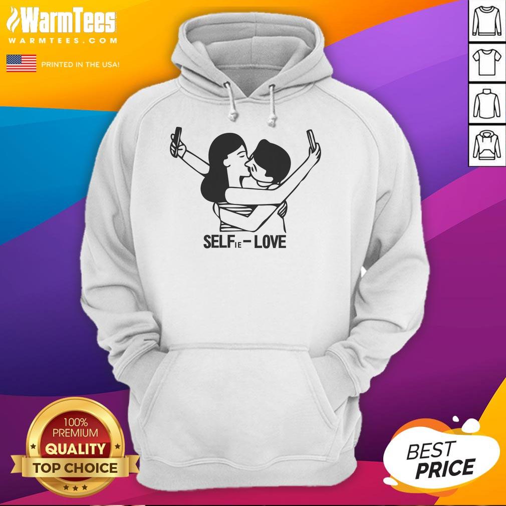Person wearing a stylish Good Selfie Love Hoodie, showcasing a trendy design perfect for casual outings and self-expression.