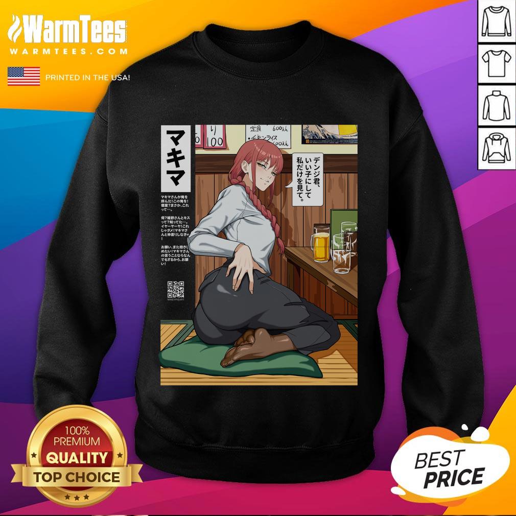 Hot Chainsaw Man Mikey Pie Makima ass sweatshirt design featuring vibrant colors and anime-inspired graphics.