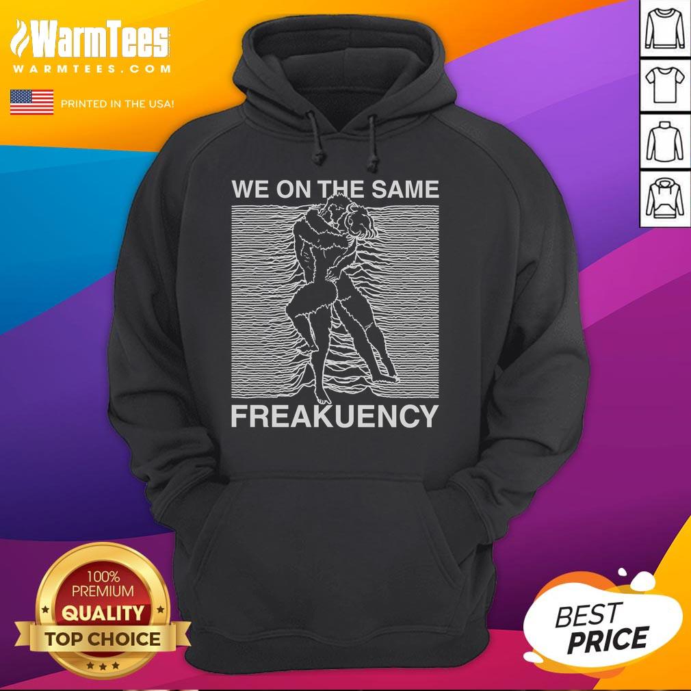 Hot We On The Same Frequency Joy Division hoodie with iconic band logo, perfect for fans of alternative music fashion.