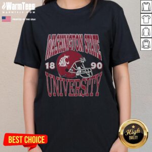 Nice Washington State Cougars classic team helmet ladies tee featuring vibrant colors and stylish design for fans.