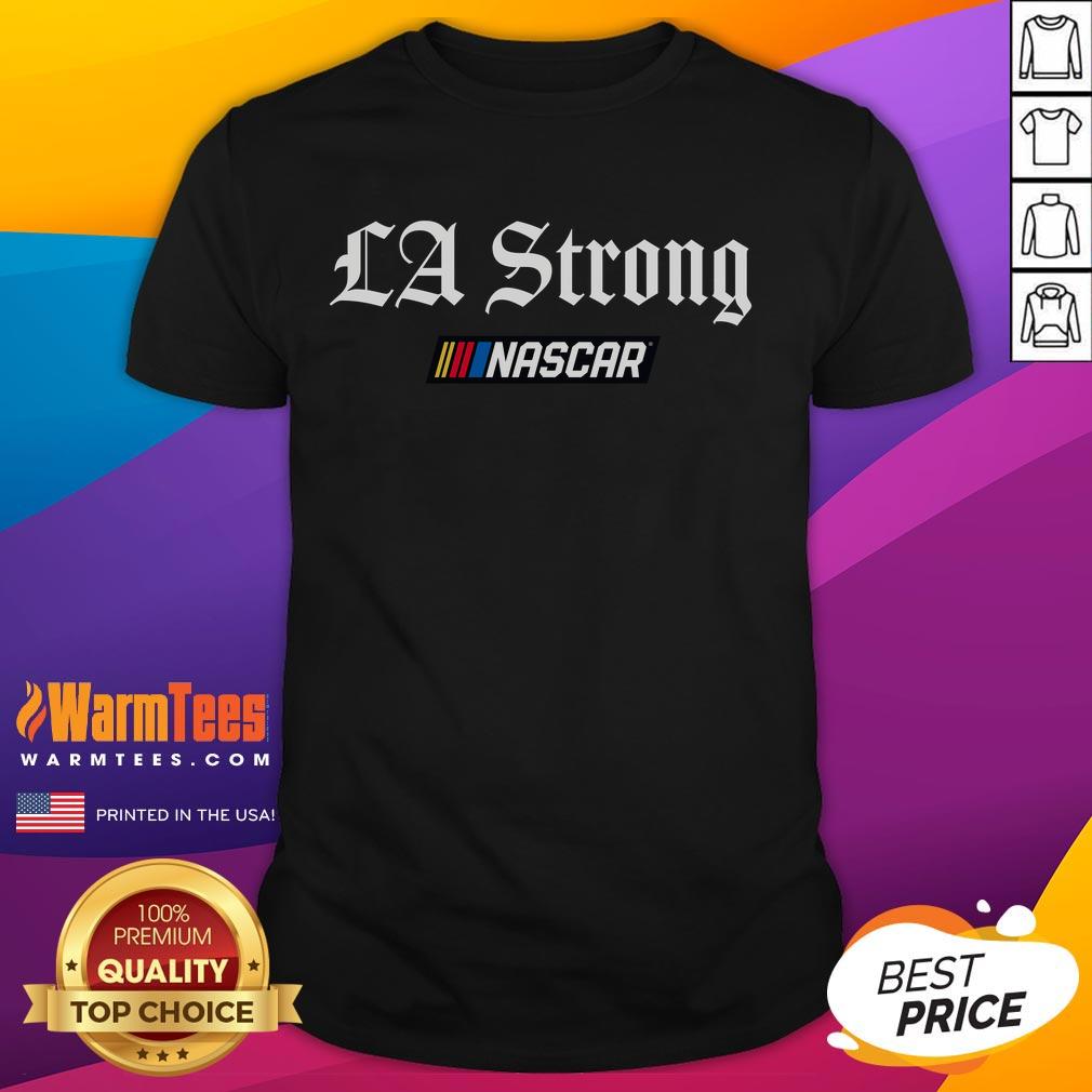 Official La Strong Nascar T-Shirt featuring vibrant graphics and logo, perfect for race fans and collectors.