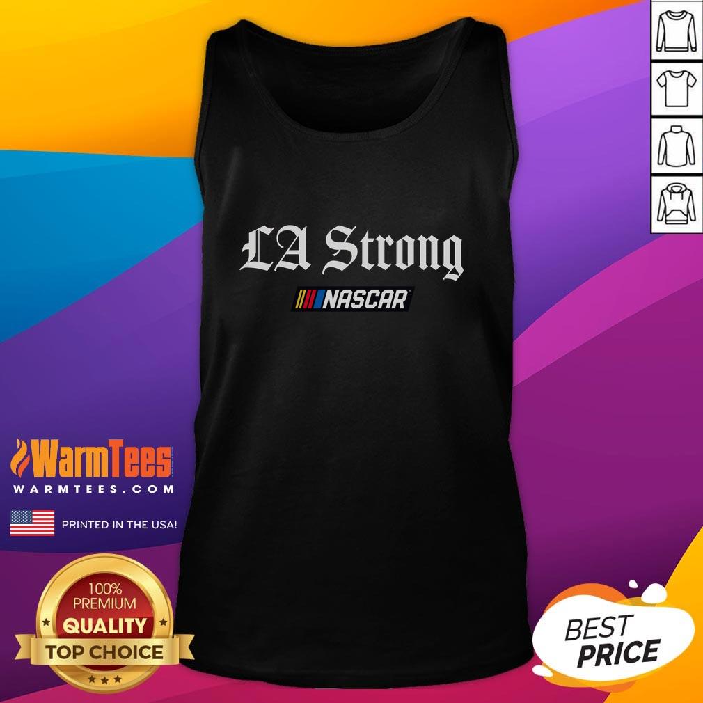 Official LA Strong NASCAR Tank Top featuring bold graphics, perfect for race fans and summer events.