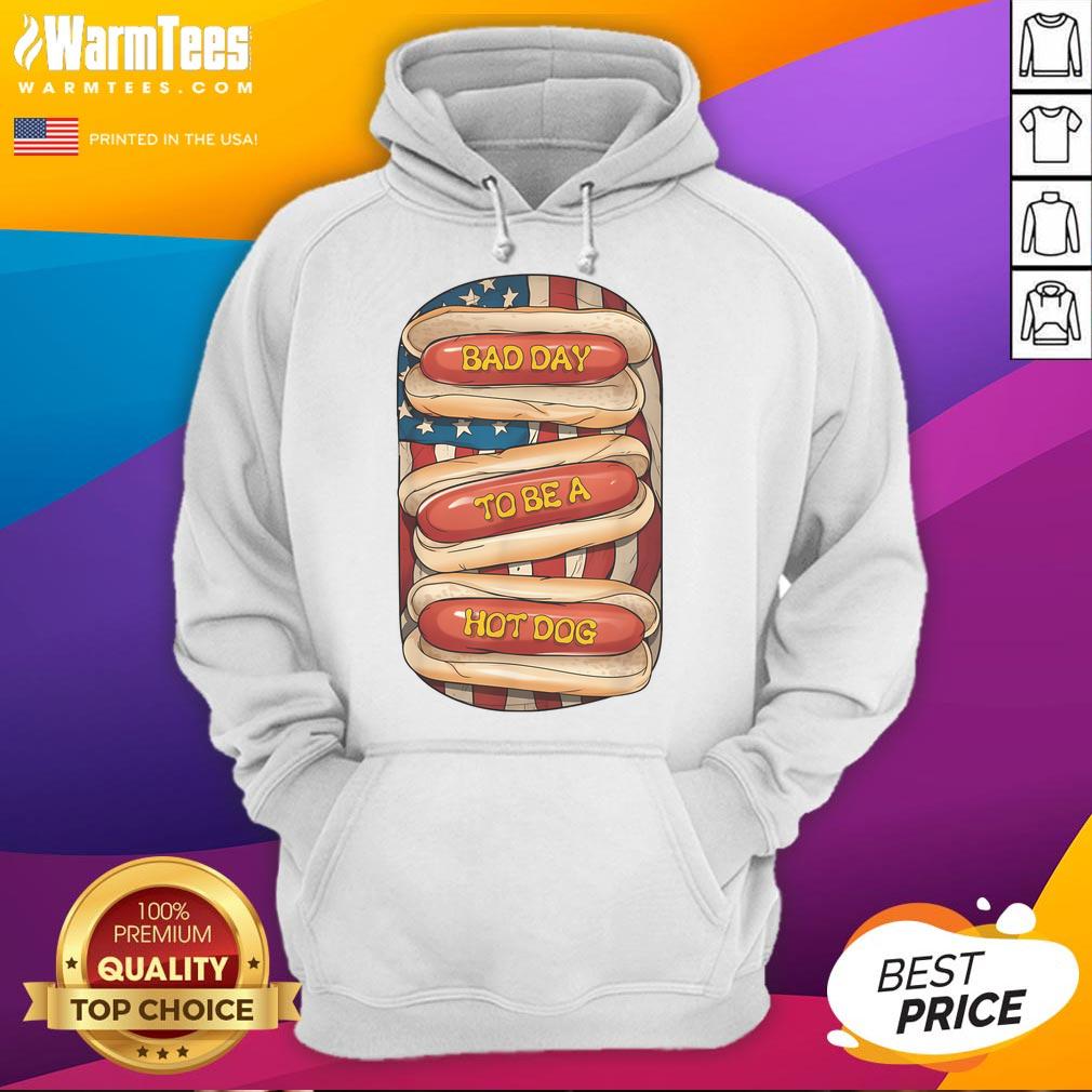 Funny hoodie design for July 4th BBQ featuring a hot dog, perfect for patriotic summer celebrations.