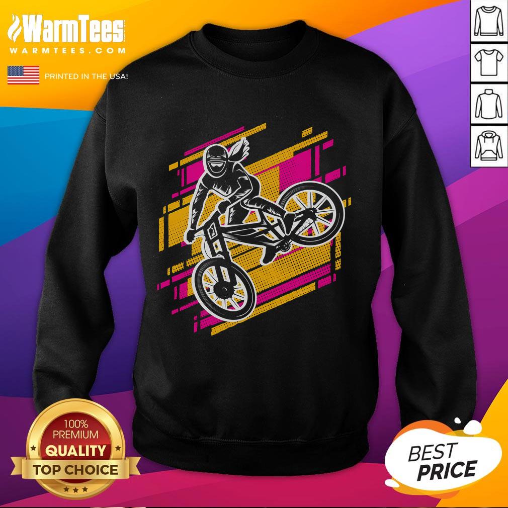 Awesome downhill MTB biking sweatshirt featuring a vibrant mountain bike design, perfect for cycling enthusiasts.