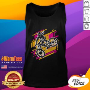Awesome downhill MTB biking tank top featuring a dynamic mountain bike graphic for outdoor enthusiasts.
