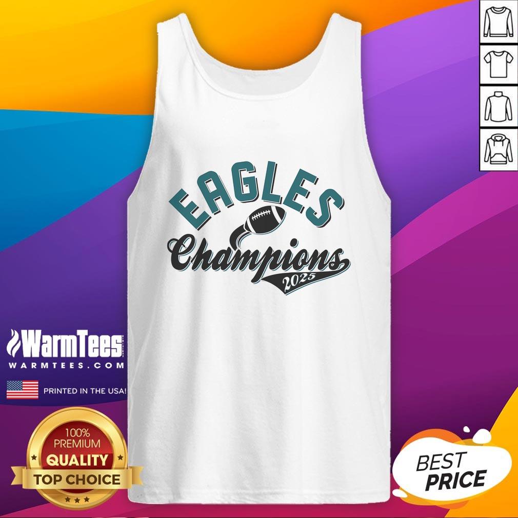 Awesome Eagles Champions Football Sports Fan 2025 Tank Top featuring vibrant team colors and a bold logo design.