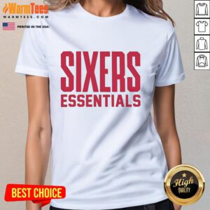 Awesome Essentials Sixers Ladies Tee featuring a stylish design, perfect for fans of the Philadelphia Sixers.