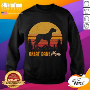 Awesome Great Dane Mom Vintage Retro Dog Sweatshirt featuring a stylish design for dog lovers and Great Dane enthusiasts.