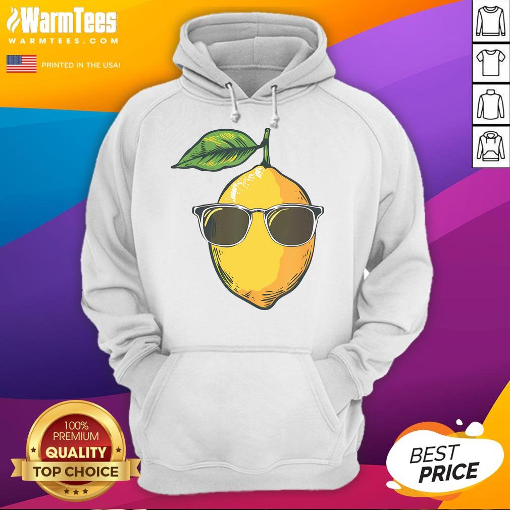 Cool hoodie featuring awesome lemon sunglasses design, perfect for stylish summer outfits and casual wear.