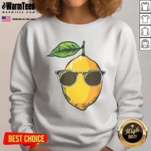 Awesome Lemon Sunglasses Sweatshirt featuring vibrant lemon graphics and stylish design for a fun, casual look.