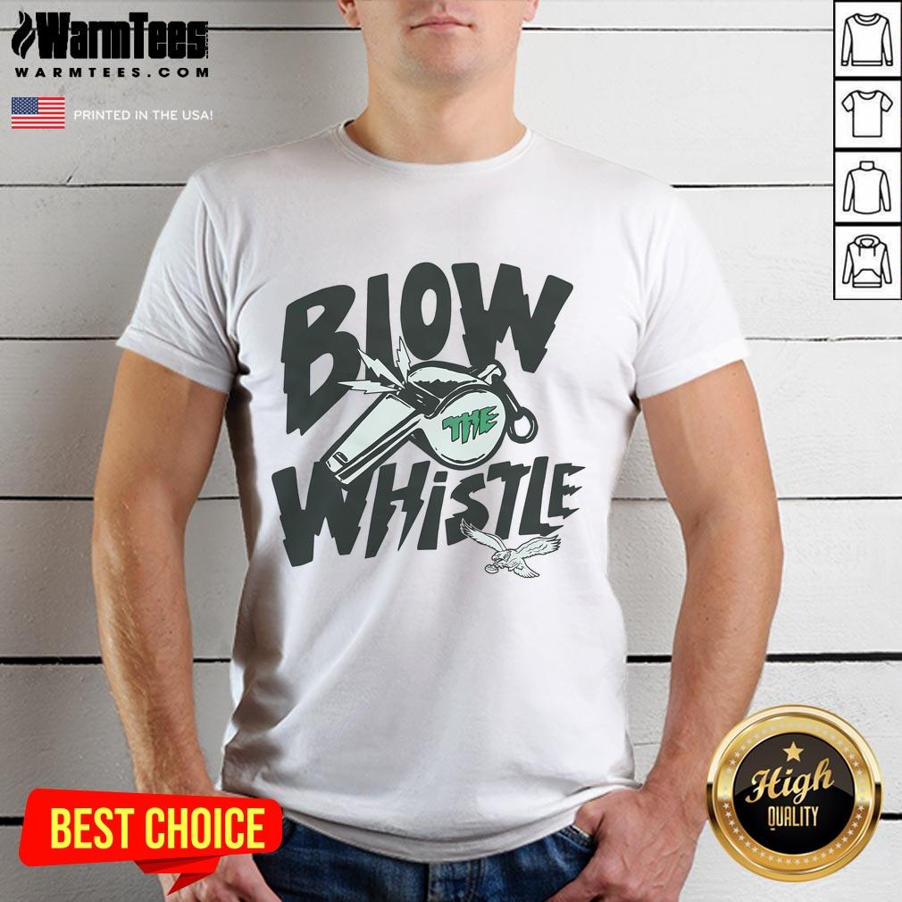Awesome Philadelphia Eagles Blow The Whistle T-Shirt featuring team colors and logo for fans and game day.