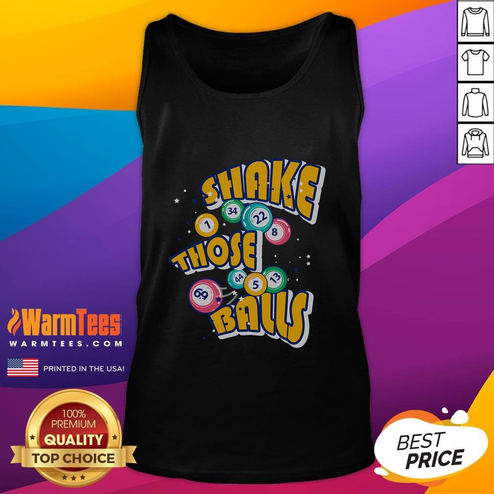 Awesome Shake Those Balls Bingo Tank Top featuring vibrant design and playful graphics for bingo enthusiasts.