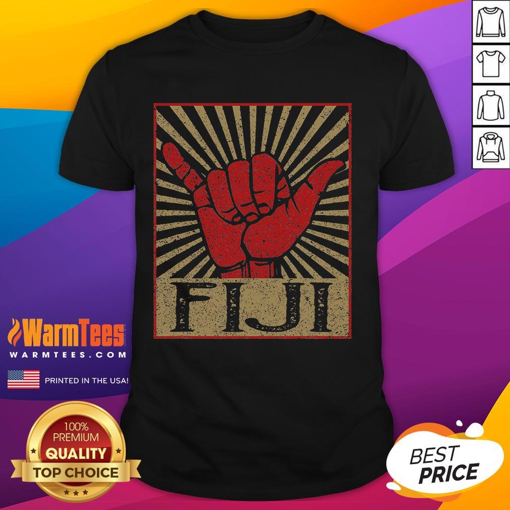 Alt Text: Awesome Vintage Fiji Island Surfer Retro T-Shirt featuring a colorful surfing graphic and classic beach vibes.