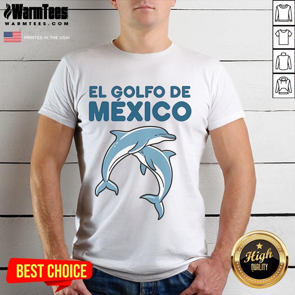 Adorable dolphin graphic on a 'Gulf of Mexico' T-shirt, perfect for ocean lovers and beach enthusiasts.