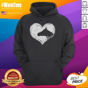 Cute horse heart design on equestrian horseback riding hoodie, perfect for horse lovers and riders.