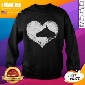 Cute horse heart design on a cozy equestrian sweatshirt, perfect for horse riding and horseback lovers.