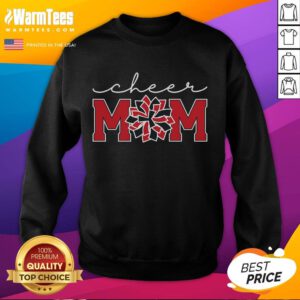 Funny Cheer Squad Mom Sweatshirt featuring vibrant cheerleading graphics, perfect for showing spirit at events and games.