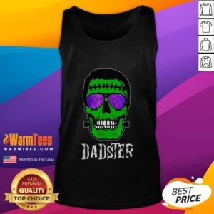 Funny Dadster Dad Monster Halloween Costume tank top for fathers, perfect for Halloween parties and family fun.