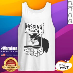 Funny free hissing booth kitten tank top featuring a playful kitty cat design, perfect for cat lovers.