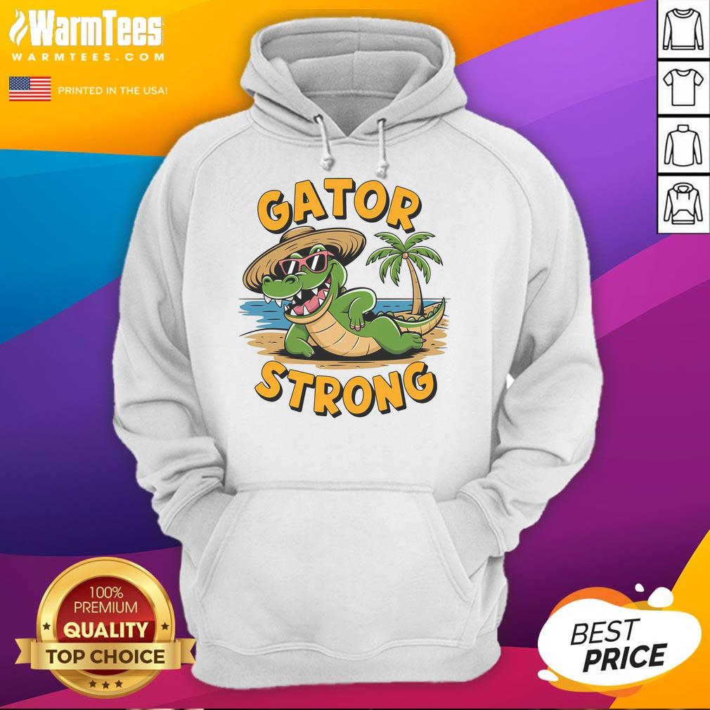 Funny Gator in sunglasses wearing a hoodie, showcasing a strong Florida alligator vibe. Perfect for casual wear!