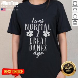 Funny Great Dane dog design on a ladies tee, perfect for dog owners who love their Great Danes.