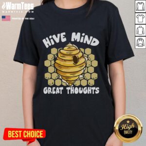Funny hive mind design featuring a bee hive and beekeeper ladies on a tee, perfect for beekeeping enthusiasts.