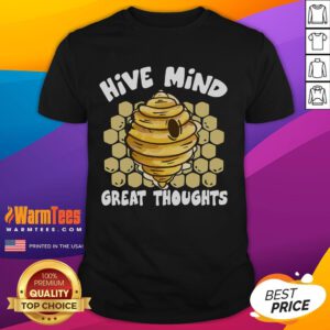 Funny Hive Mind T-Shirt featuring great thoughts on beekeeping, perfect for beekeepers and bee lovers.