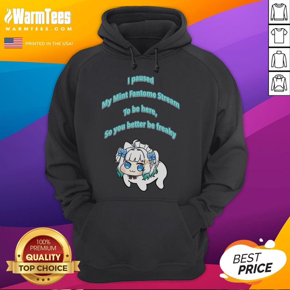 Funny I Pause My Mint Fantome Stream Hoodie featuring the freaky Dororong meme design for gamers and meme lovers.