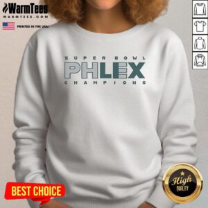 Funny Super Bowl Phlexadelphia Champions Sweatshirt featuring playful design and vibrant colors for sports fans.