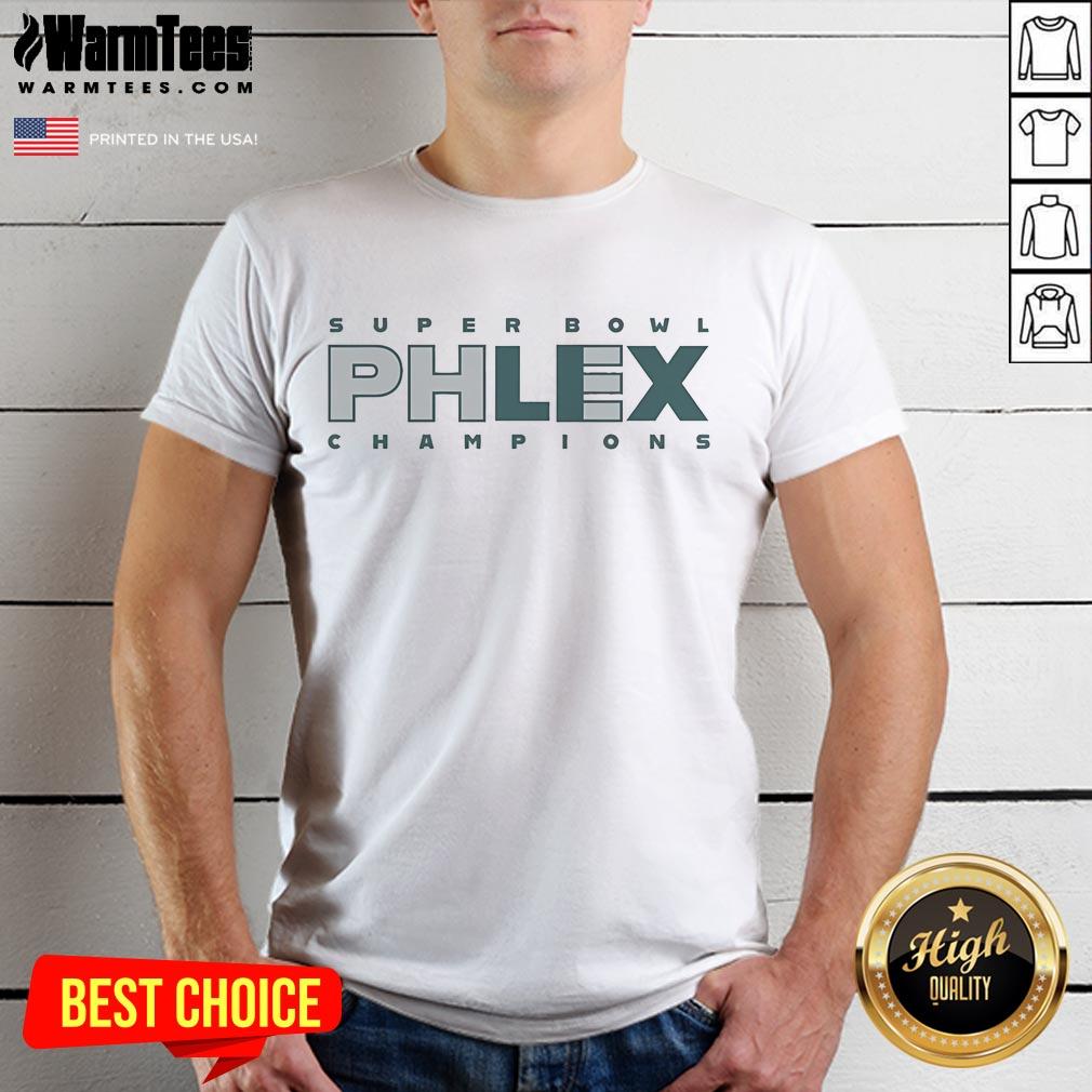 Funny Super Bowl Phlexadelphia Champions T-Shirt featuring playful graphics and bold text celebrating the win.