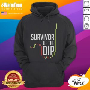 Funny Survivor of The Dip Hoodie featuring a humorous graphic, perfect for casual wear and fans of playful fashion.