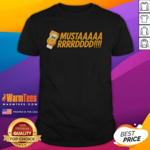 Funny yellow mustard t-shirt featuring playful graphics, perfect for food lovers and casual wear enthusiasts.