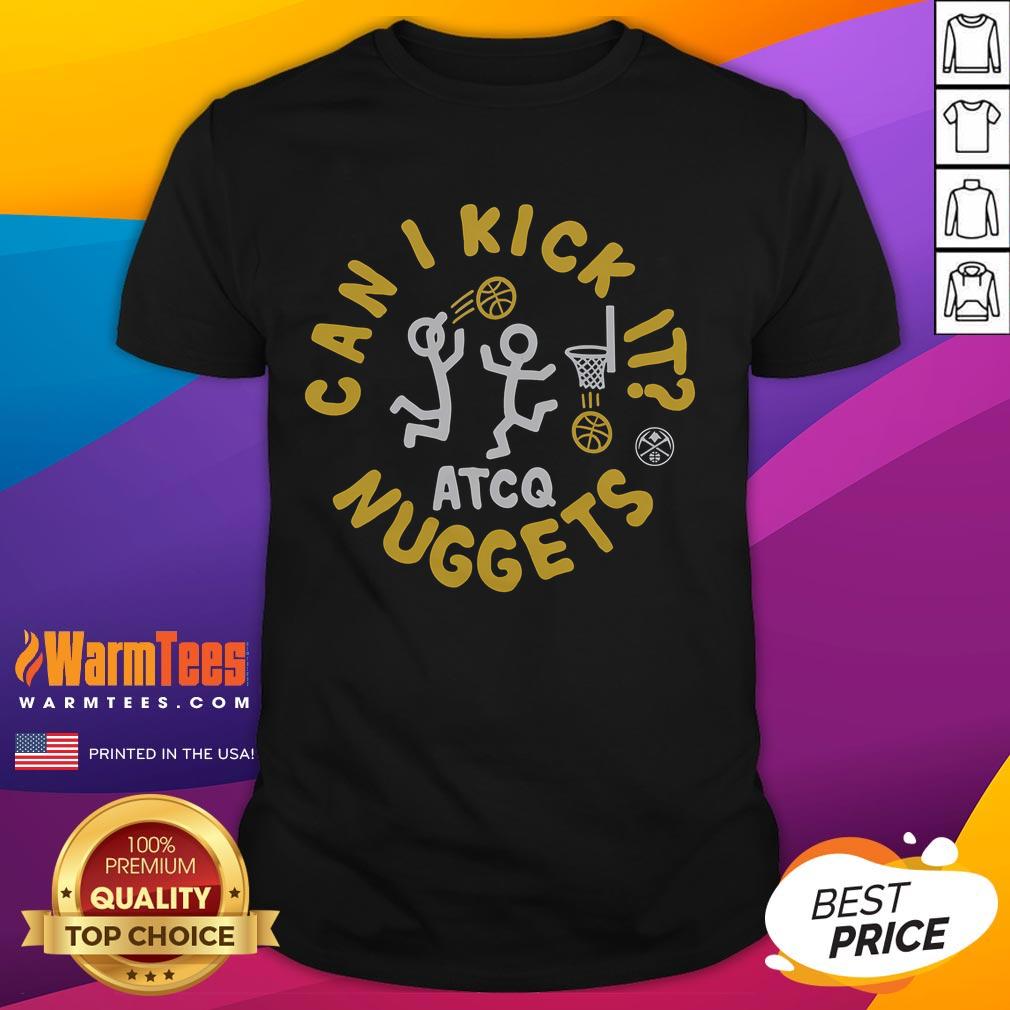 Good A Tribe Called Quest X Denver Nuggets Can I Kick It T-Shirt featuring vibrant graphics and team colors.