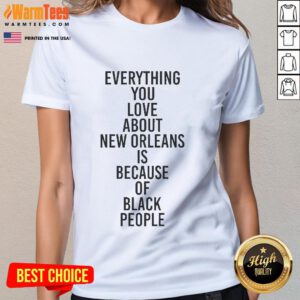 Black women wearing 'Good Everything You Love About New Orleans' tee, celebrating culture and heritage in vibrant colors.