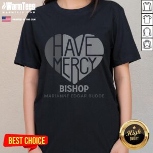Good Have Mercy Bishop Mariann Edgar Budde wearing a stylish ladies tee, promoting faith and community support.