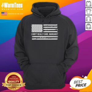Good I Don't Really Care Margaret Hoodie in black with bold text design, perfect for casual, expressive fashion.
