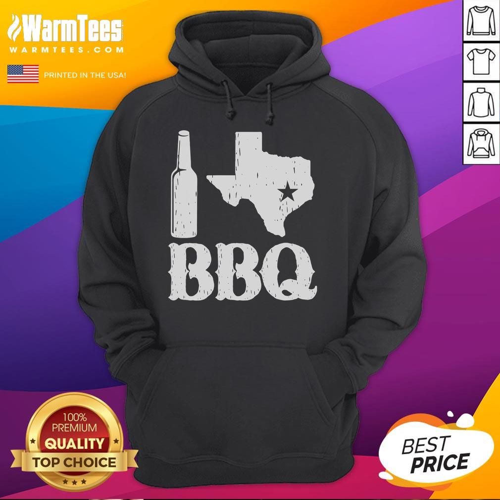 Good I Love Texas BBQ Hoodie featuring a bold design perfect for barbecue enthusiasts and Texas pride.