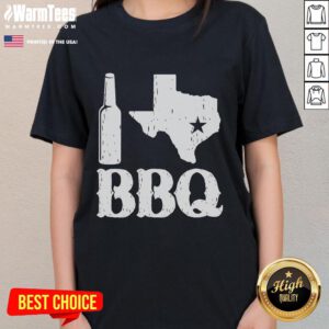 Good I Love Texas BBQ Ladies Tee featuring a stylish design perfect for barbecue lovers and Texas enthusiasts.