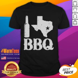 Good I Love Texas BBQ T-Shirt featuring a bold design celebrating Texas barbecue culture and cuisine.