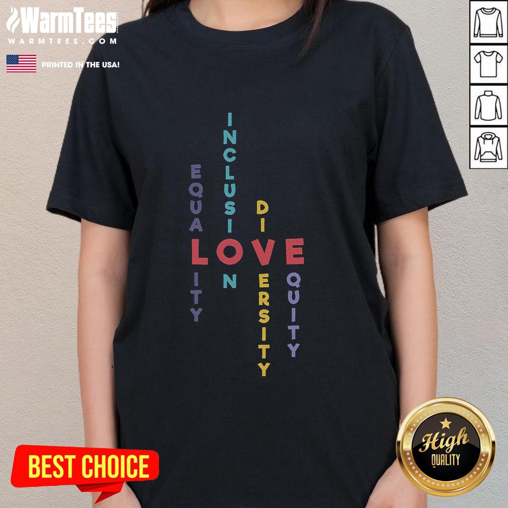 Good Inclusion for Equality: Diversity and Equity Ladies Tee featuring vibrant design promoting inclusivity and empowerment.