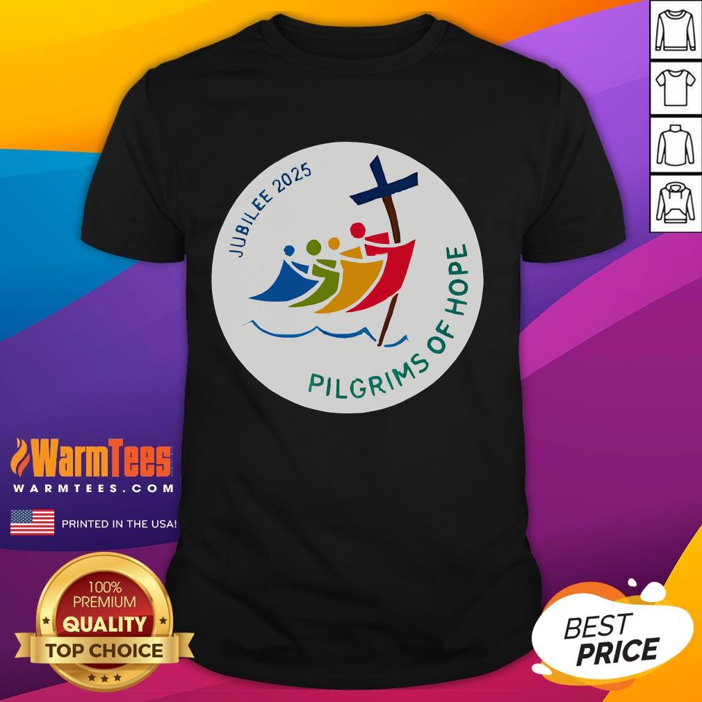 Good Jubilee 2025 Pilgrims Of Hope T-Shirt design for faith journey, featuring vibrant graphics and inspirational messaging.
