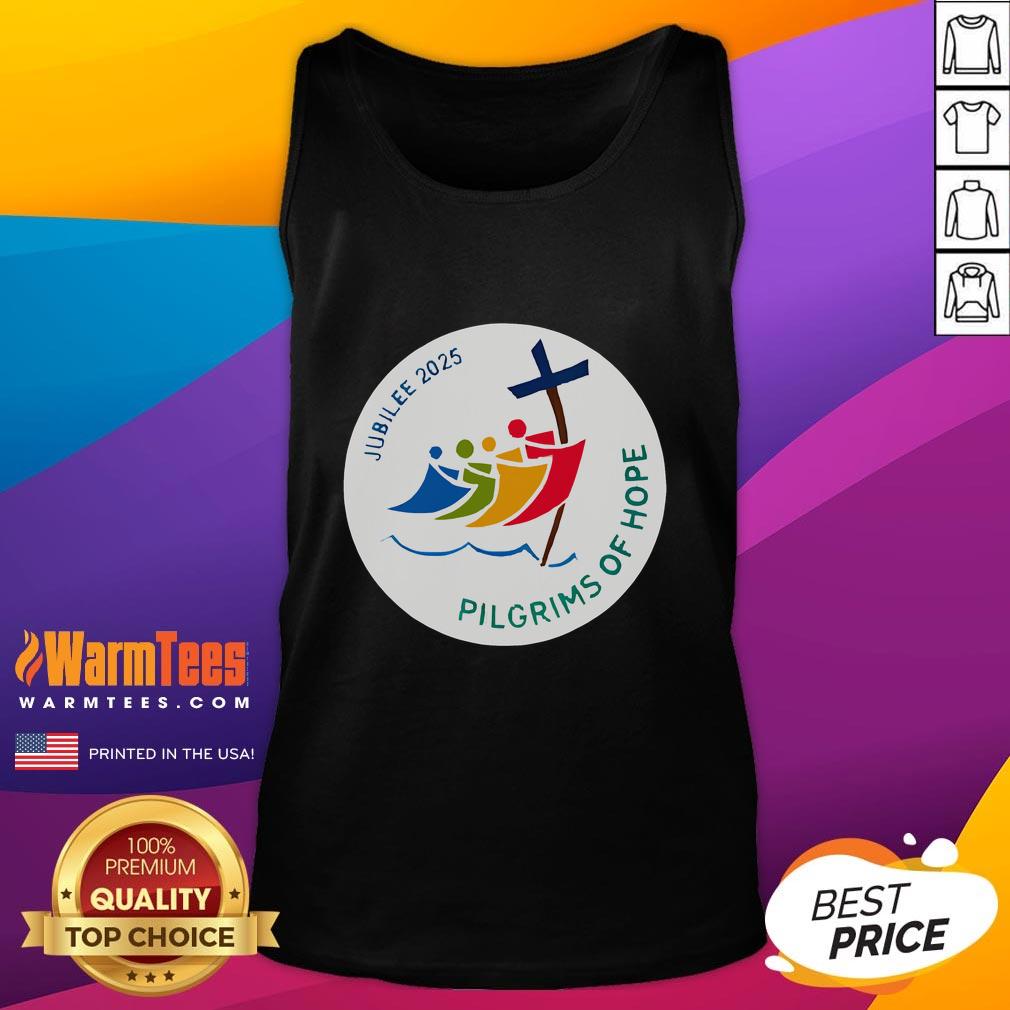 Good Jubilee 2025 Pilgrims of Hope tank top, featuring a vibrant design celebrating faith and spiritual journeys.